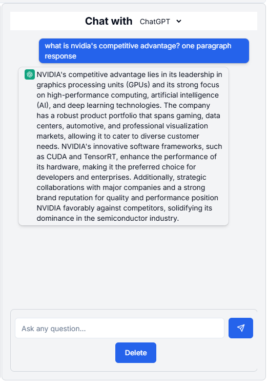 Analyze chat Nvidia
